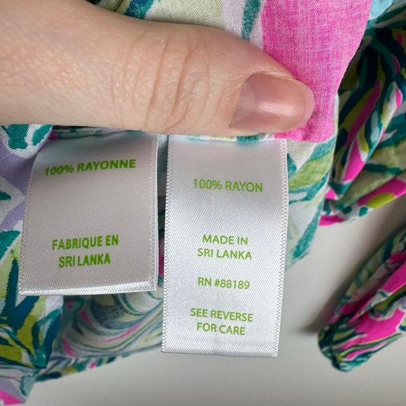 Lilly Pulitzer Harbour Island Popover Tunic Top in Early Bloomer Sz XXS Vacation - Picture 9 of 12